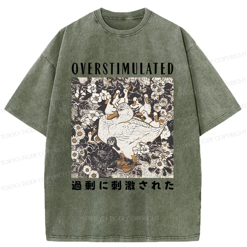 Tokyo-Tiger Overthinking Duck Washed T-Shirt