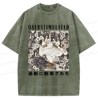 Tokyo-Tiger Overthinking Duck Washed T-Shirt