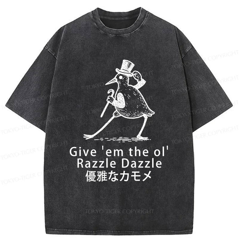 Tokyo-Tiger Gentleman Seagull Washed T-Shirt