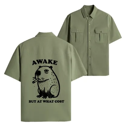 Tokyo-Tiger Smoking Capybara Work Shirt