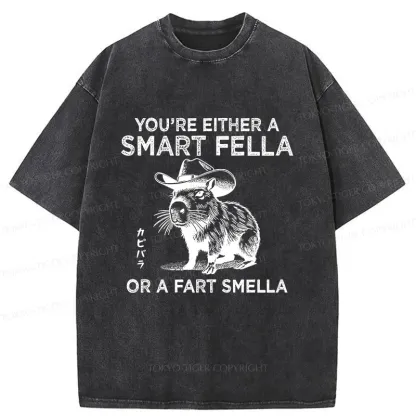 Tokyo-Tiger Smart Capybara Washed T-Shirt