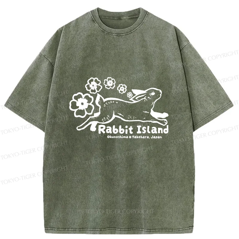 Tokyo-Tiger Rabbit Island Washed T-Shirt