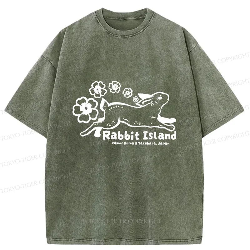 Tokyo-Tiger Rabbit Island Washed T-Shirt
