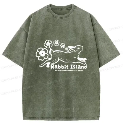 Tokyo-Tiger Rabbit Island Washed T-Shirt