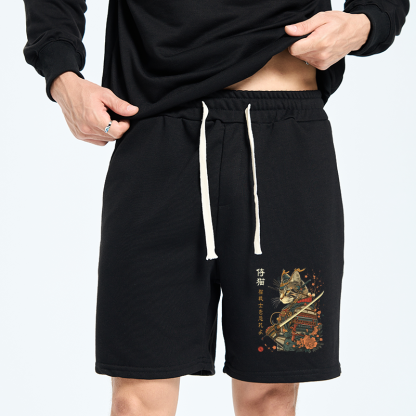 Tokyo-Tiger Cat Samurai Japanese Unisex Shorts