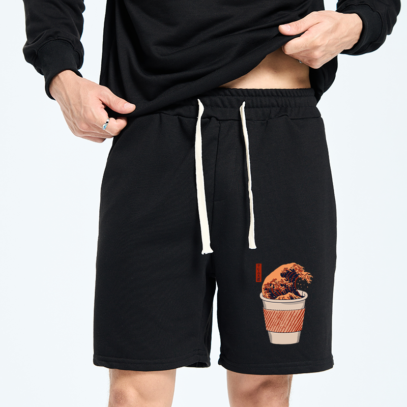 Tokyo-Tiger The Great Wave of Coffee Unisex Shorts