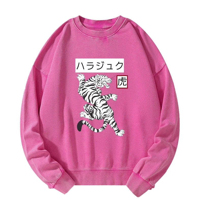 Tokyo-Tiger White Tiger Washed Sweatshirt Sale – tokyo-tiger