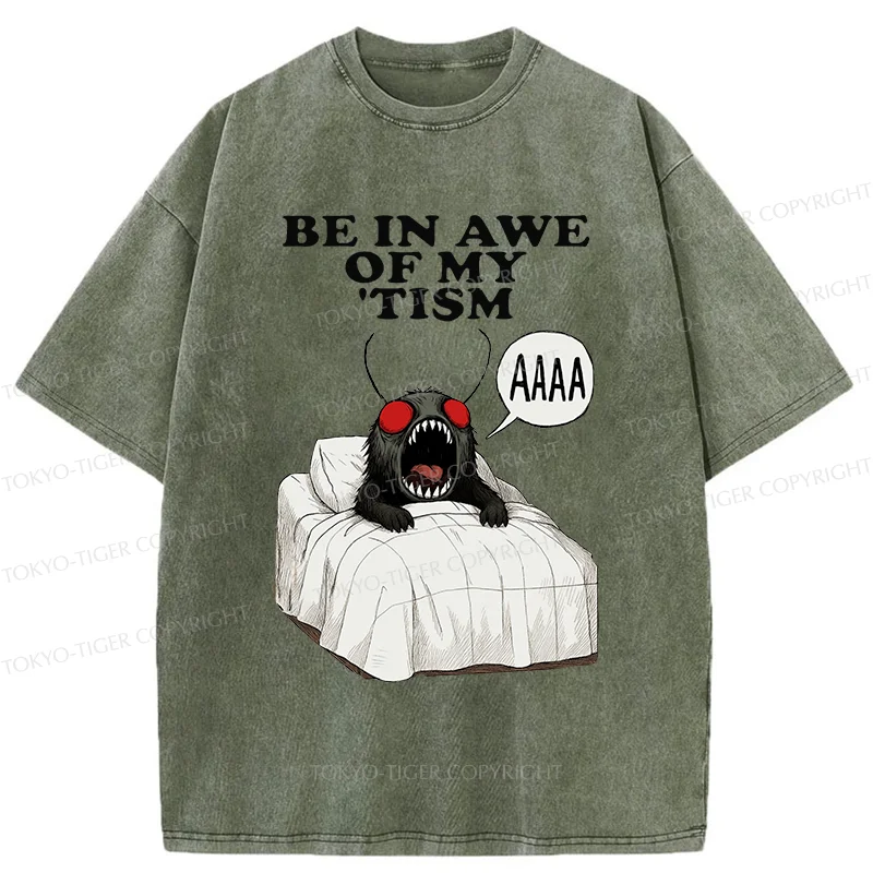 Tokyo-Tiger Mothman Wakes Up Washed T-Shirt
