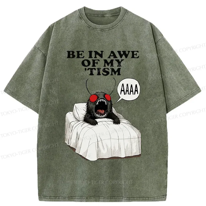 Tokyo-Tiger Mothman Wakes Up Washed T-Shirt