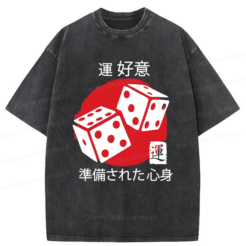 Tokyo-Tiger Lucky Sieve Washed T-Shirt