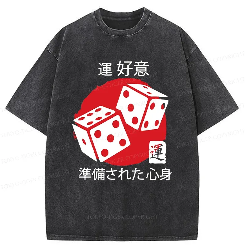 Tokyo-Tiger Lucky Sieve Washed T-Shirt