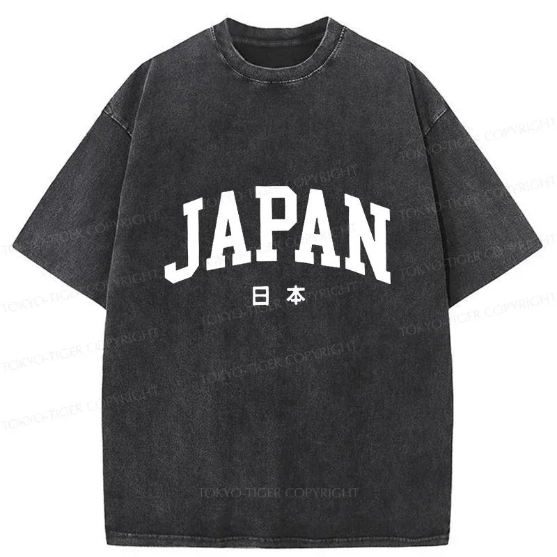 Tokyo-Tiger Simple Japan Washed T-Shirt