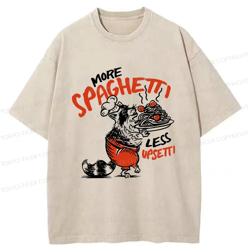 Tokyo-Tiger Raccoon Chef Washed T-Shirt