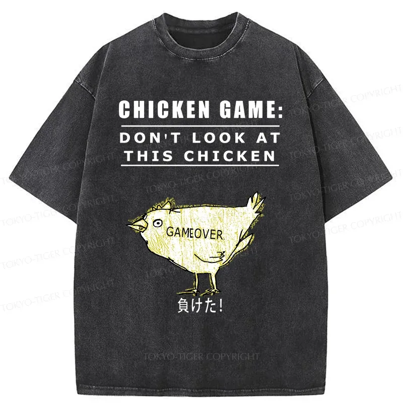 Tokyo-Tiger Don't Watch The Chicken Game Washed T-Shirt