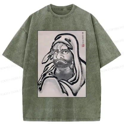 Tokyo-Tiger Retro Portrait Washed T-Shirt