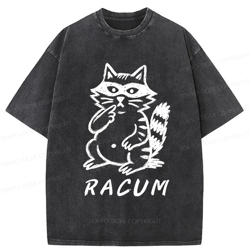 Tokyo-Tiger Cunning Raccoon Washed T-Shirt