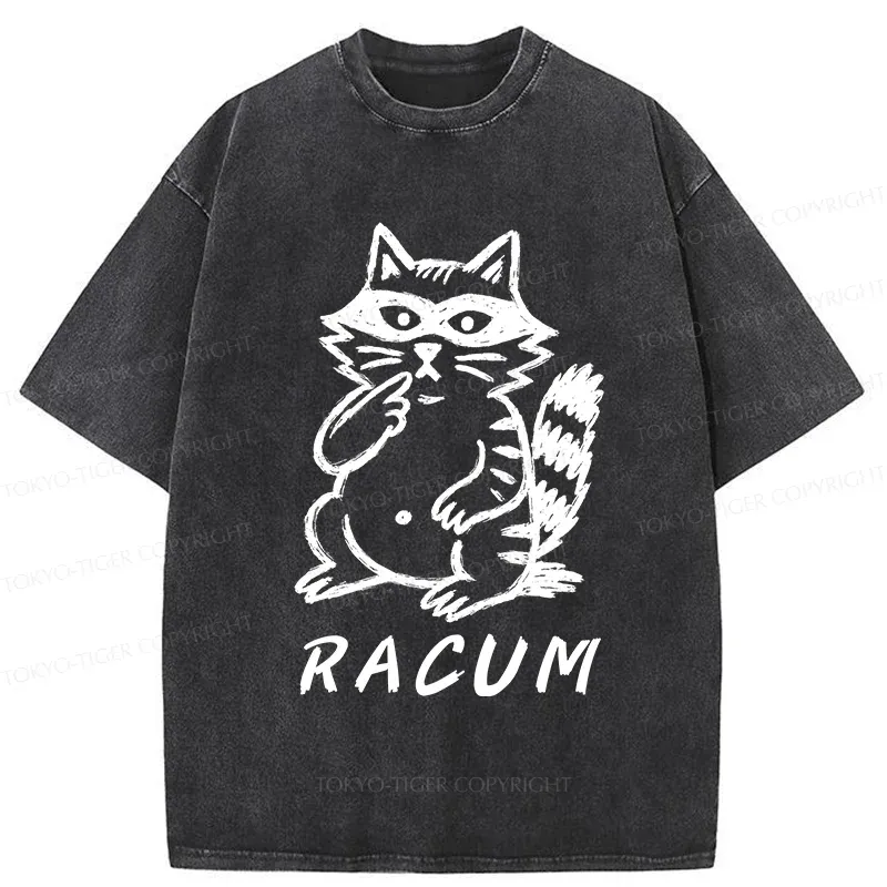 Tokyo-Tiger Cunning Raccoon Washed T-Shirt