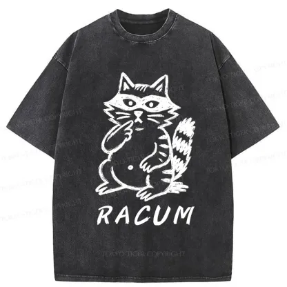 Tokyo-Tiger Cunning Raccoon Washed T-Shirt