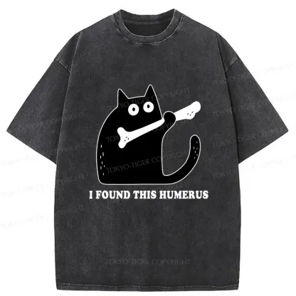 Tokyo-Tiger Cat Found This Humerus Washed T-Shirt
