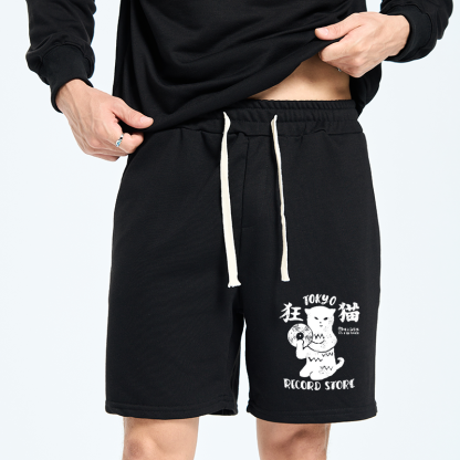 Tokyo-Tiger Tokyo Record Store Cat CD Unisex Shorts