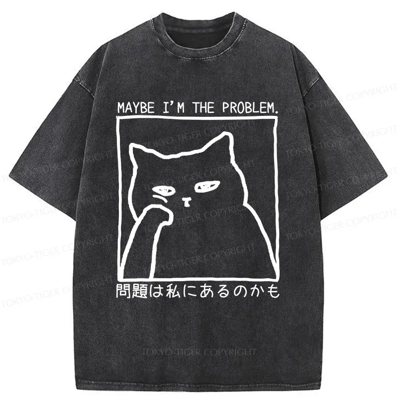 Tokyo-Tiger Cat Is Doubting Itself Washed T-Shirt