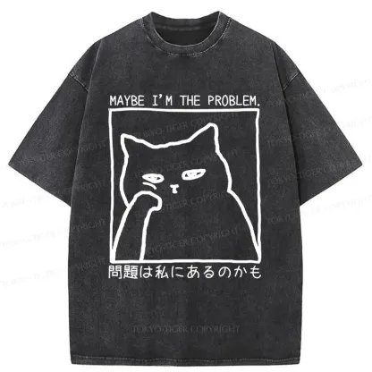 Tokyo-Tiger Cat Is Doubting Itself Washed T-Shirt