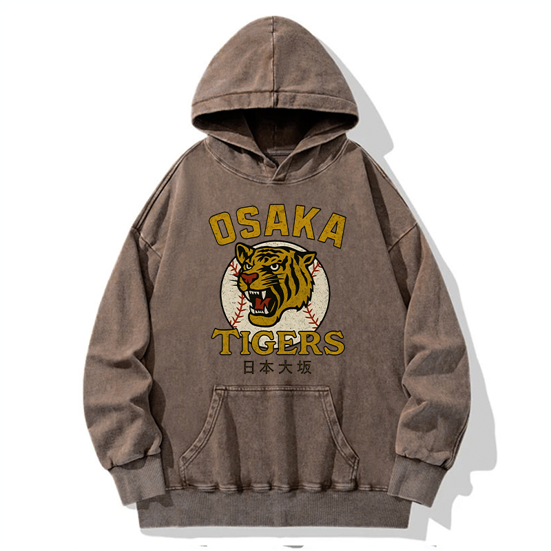 Tokyo-Tiger Funny Osaka Tigers Washed Hoodie