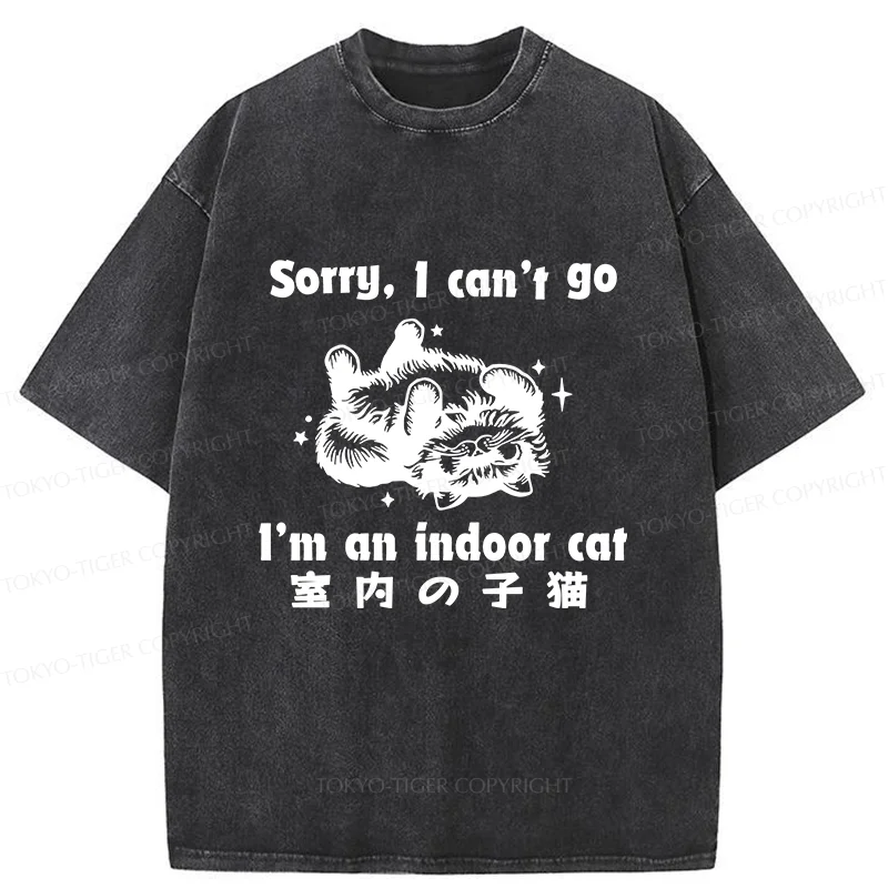 Tokyo-Tiger House Cat Washed T-Shirt