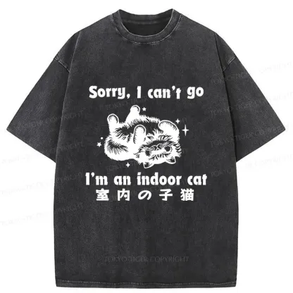 Tokyo-Tiger House Cat Washed T-Shirt