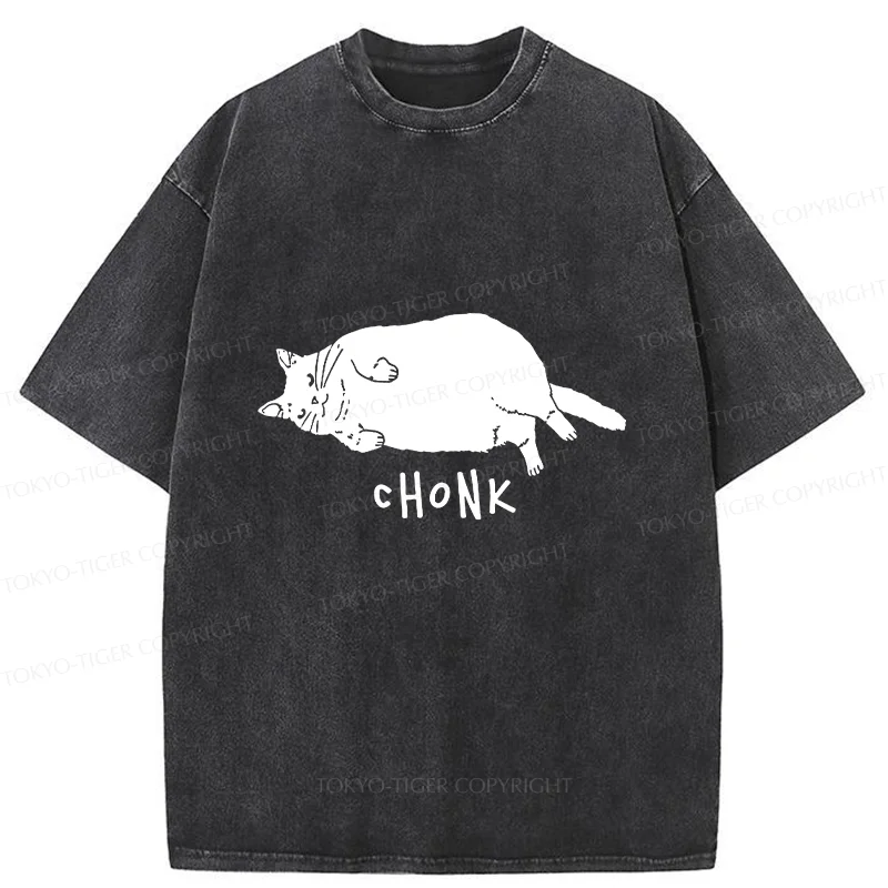 Tokyo-Tiger Chonk Cat Washed T-Shirt