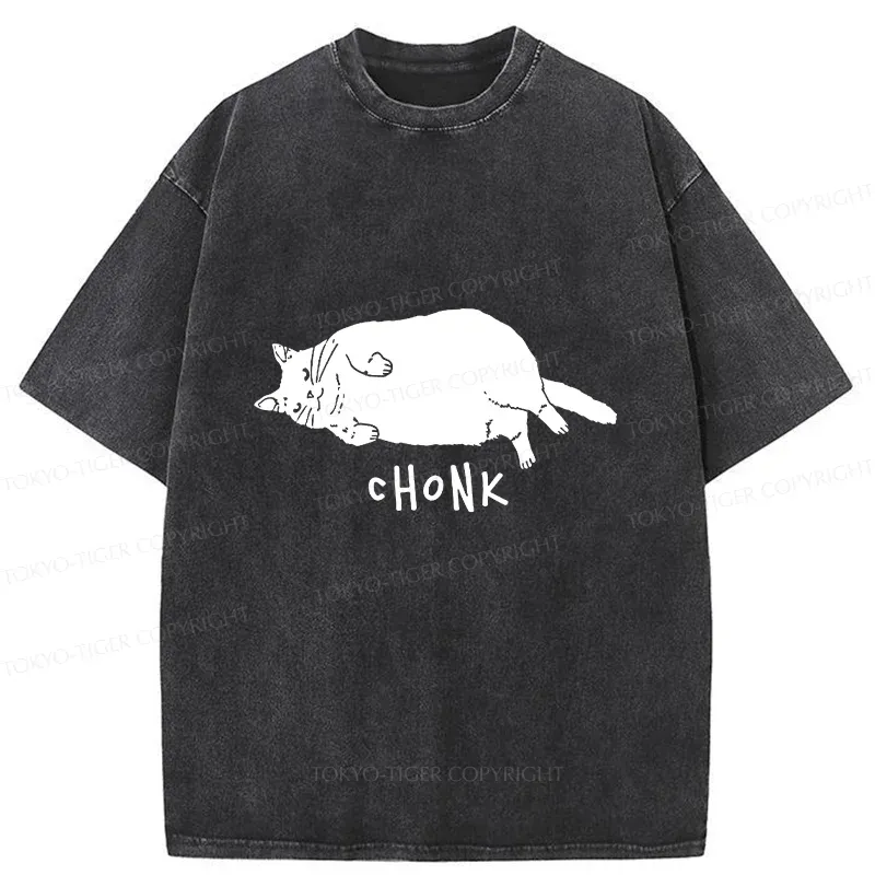 Tokyo-Tiger Chonk Cat Washed T-Shirt