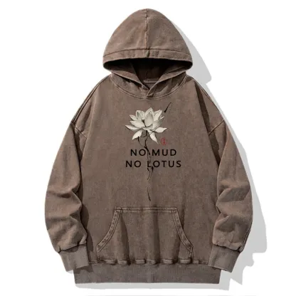 Tokyo-Tiger Japanese Zen Lotus Washed Hoodie