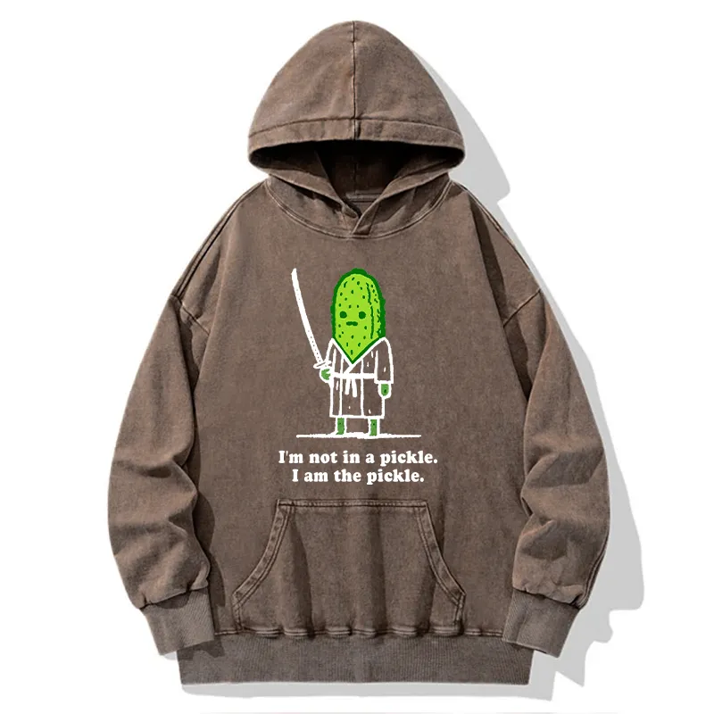Tokyo-Tiger Funny Cucumber Samurai Washed Hoodie