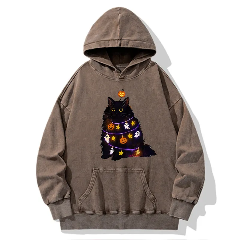 Tokyo-Tiger Halloween Cat Washed Hoodie