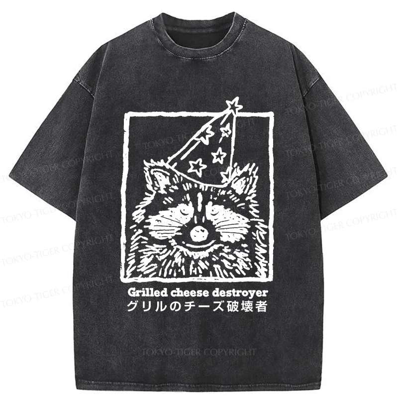 Tokyo-Tiger Cute Destroyer Washed T-Shirt
