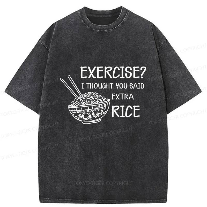 Tokyo-Tiger Exercise Or Extra Rice Washed T-Shirt
