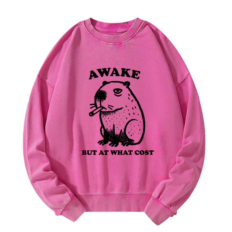 Tokyo-Tiger Smoking Capybara Washed Sweatshirt