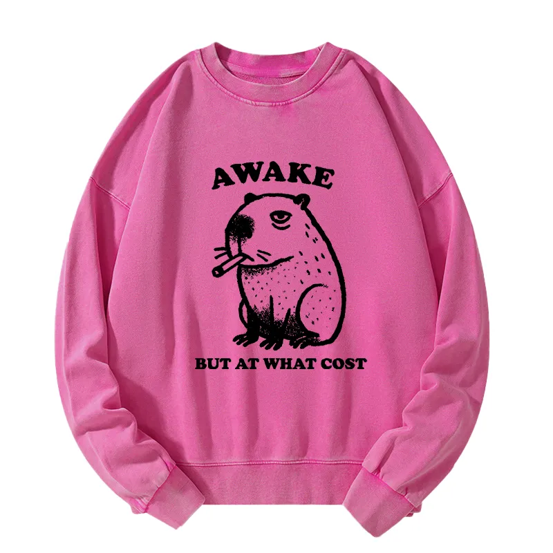 Tokyo-Tiger Smoking Capybara Washed Sweatshirt