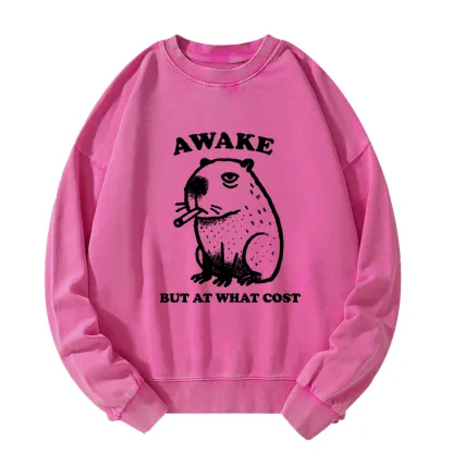 Tokyo-Tiger Smoking Capybara Washed Sweatshirt