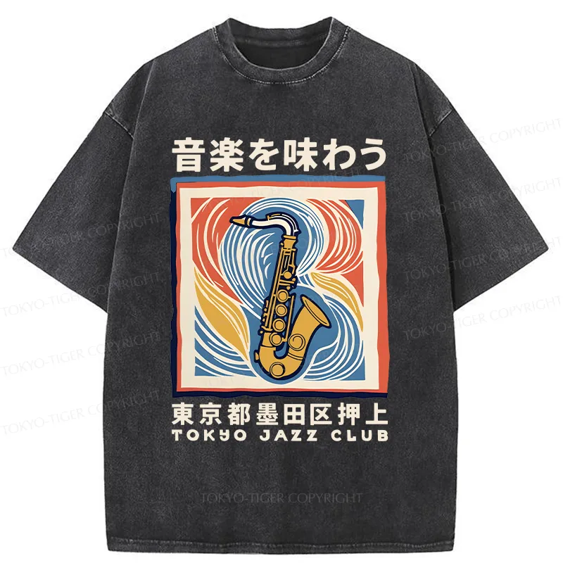 Tokyo-Tiger Tokyo Music Washed T-Shirt