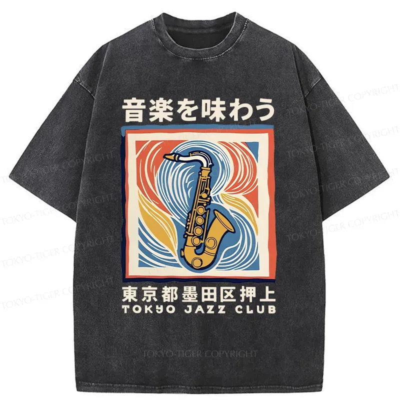 Tokyo-Tiger Tokyo Music Washed T-Shirt