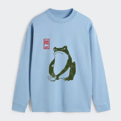 Tokyo-Tiger Woodblock Print Frog Classic Long Sleeve T-Shirt