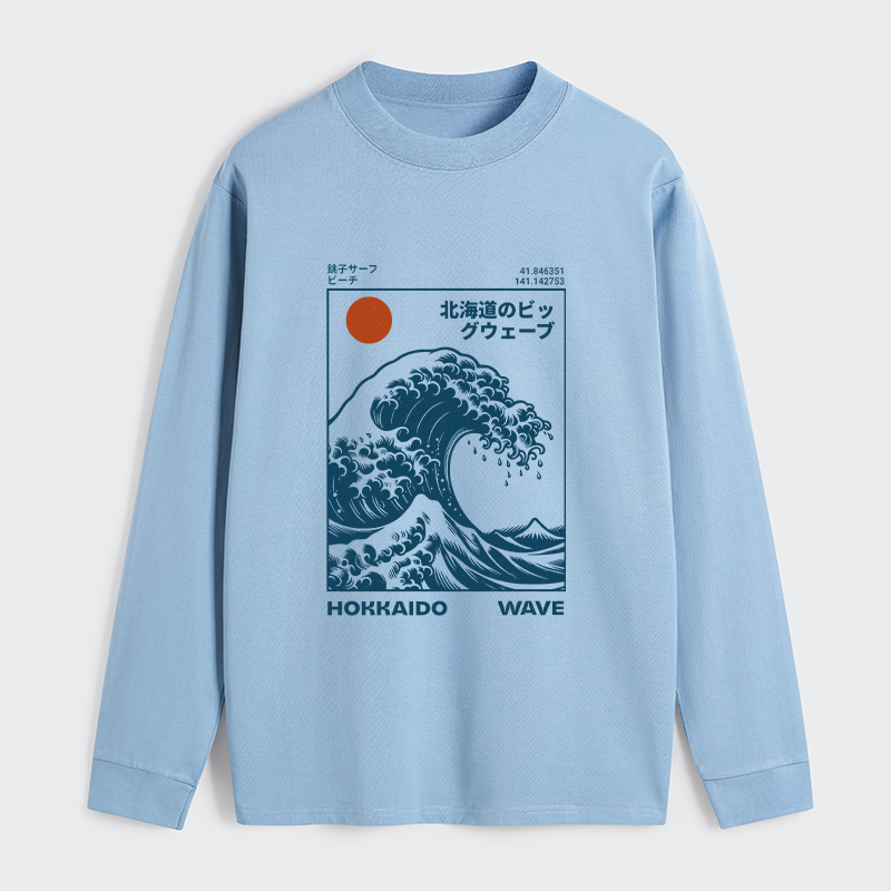 Tokyo-Tiger Hokkaido Wave Japan Classic Long Sleeve T-Shirt