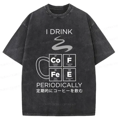 Tokyo-Tiger Coffee Elements Washed T-Shirt