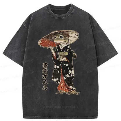 Tokyo-Tiger Geisha Frog Washed T-Shirt