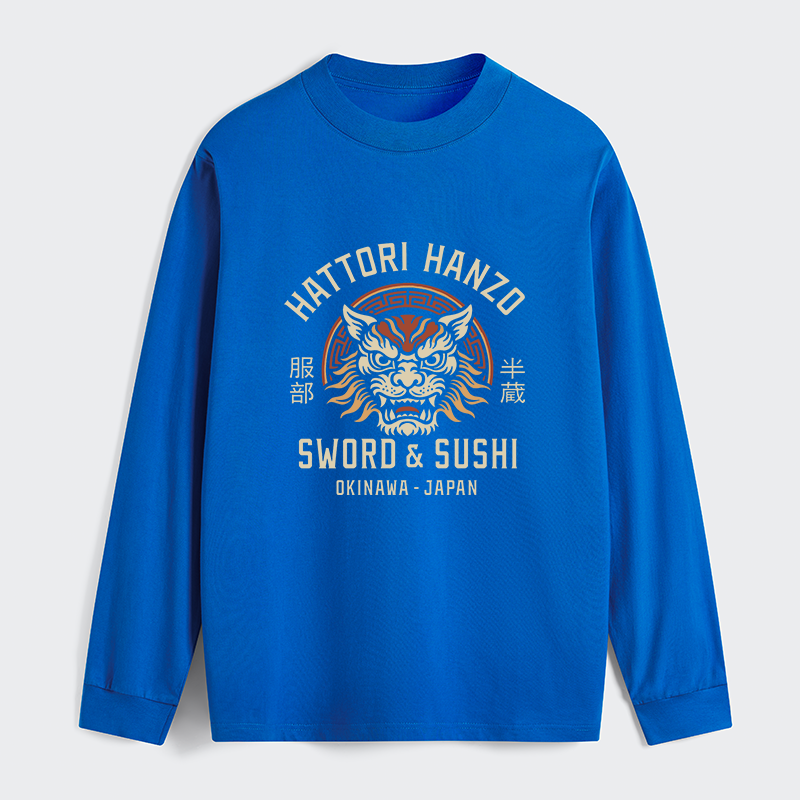 Tokyo-Tiger Hattori Lion Japanese Samurai Classic Long Sleeve T-Shirt