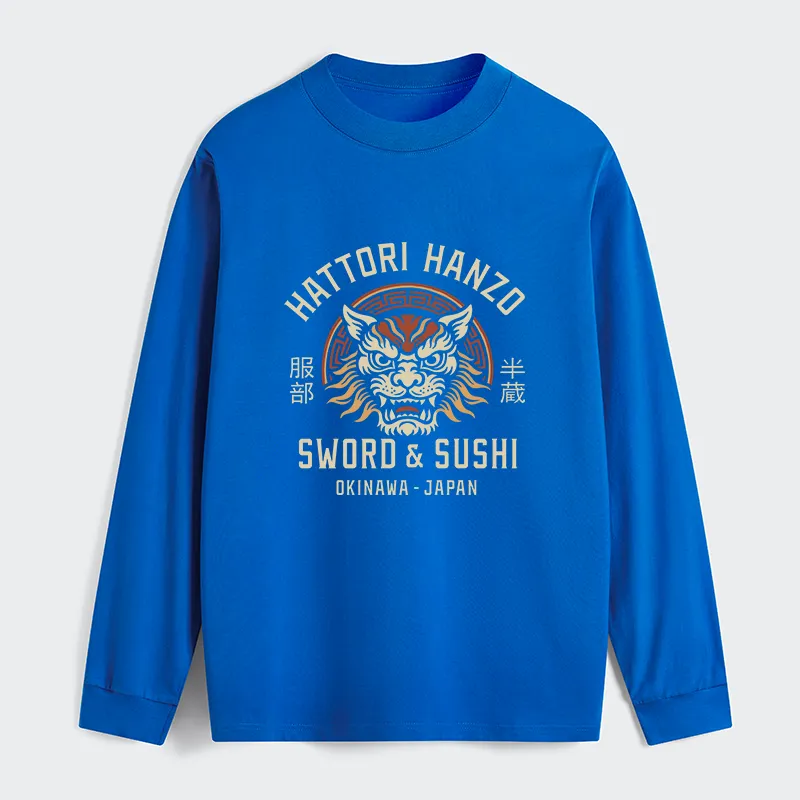 Tokyo-Tiger Hattori Lion Japanese Samurai Classic Long Sleeve T-Shirt