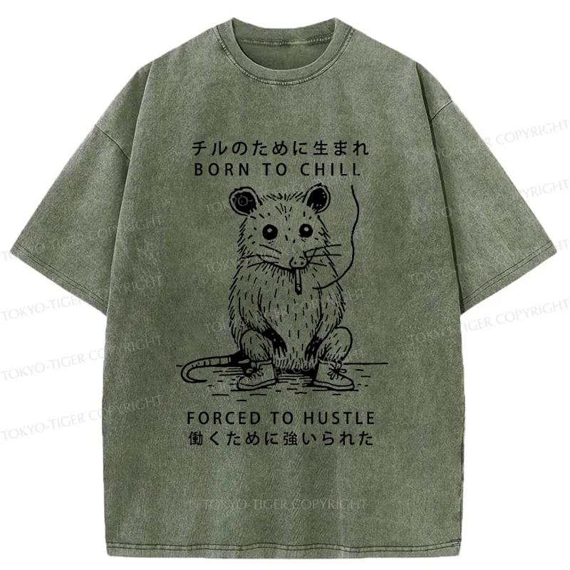 Tokyo-Tiger Busy Possum Washed T-Shirt