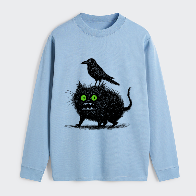 Tokyo-Tiger Crow And Black Cat Long Sleeve T-Shirt