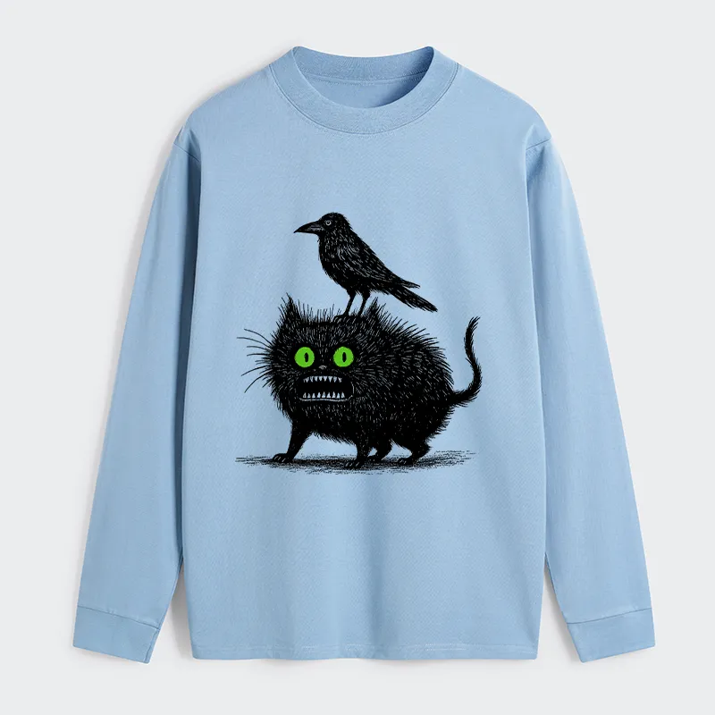 Tokyo-Tiger Crow And Black Cat Long Sleeve T-Shirt